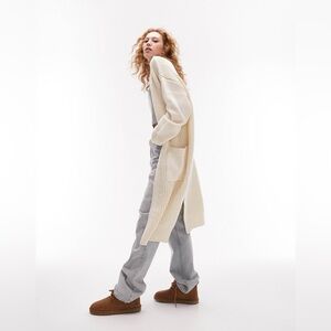 TOPSHOP Cozy Cream Knit Cardigan